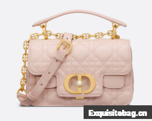 Mini Dior Jolie Top Handle Bag Cannage Calfskin M9272U Powder Pink