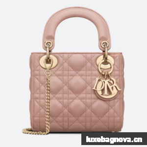 Mini Lady Dior Bag Blush Cannage Lambskin M0505ON