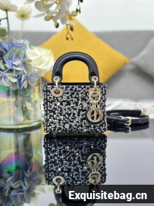 Mini Lady Dior Bag Cannage Lambskin M0505O-1 black