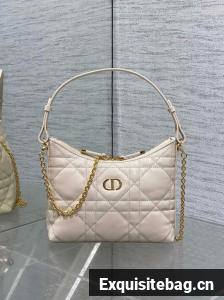 Miss Caro Diorling Mini Bag with Chain Latte Macrocannage Lambskin S5253U