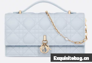 My Dior Mini Bag Cannage Lambskin S0980ONMJ Shirt Blue