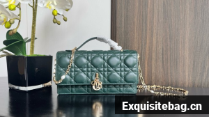 My Dior Mini Bag Cannage Lambskin S0980ONMJ dark green