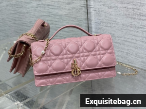 My Dior Mini Bag Cannage Lambskin S0980ONMJ dark pink