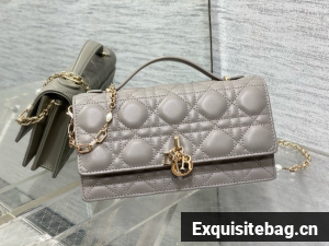 My Dior Mini Bag Cannage Lambskin S0980ONMJ gray