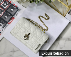 My Dior Mini Bag Cannage Lambskin S3105N white