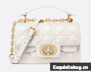 Small Dior Jolie Top Handle Bag Latte Cannage Calfskin M9271U