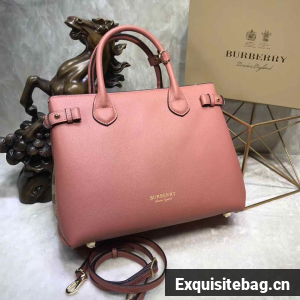 BurBerry Leather Tote Bag 5559 pink