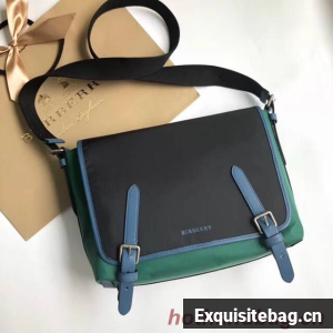 BurBerry House Check Messenger Bag B9263 black&green