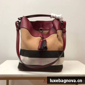 BurBerry Leather Shoulder Bag 3982 Burgendy