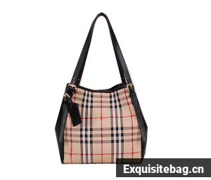 BurBerry Small Haymarket Check Tote Bag B3711 Black