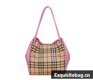 BurBerry Small Haymarket Check Tote Bag B5911 Pink