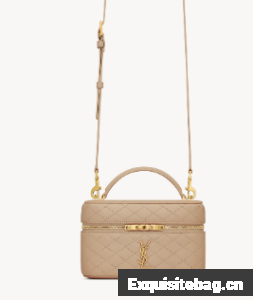 SAINT LAURENT GABY VANITY BAG IN LAMBSKIN 7667311 DK TOFFEE