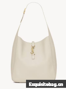 SAINT LAURENT LE 5 A 7 SUPPLE LARGE IN GRAINED LEATHER 753837 BLANC VINTAGE