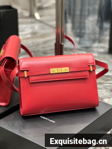 SAINT LAURENT MANHATTAN SHOULDER BAG IN BOX SAINT LAURENT LEATHER 5792710 RED
