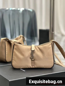 SAINT LAURENT Nylon Shoulder Bag Y988228 apricot