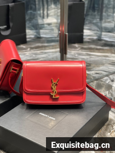 SAINT LAURENT SOLFERINO MEDIUM SATCHEL IN BOX LEATHER 634305 red