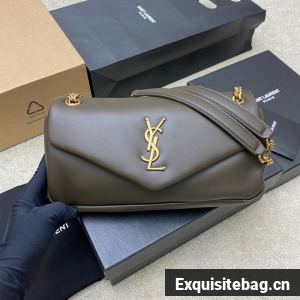 Saint Laurent CALYPSO small in plunged lambskin 734153 STRONG MOSS