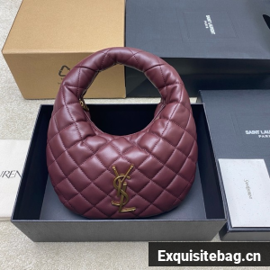 Saint Laurent ICARINO in quilted nappa 851689 ROUGE CABERNET