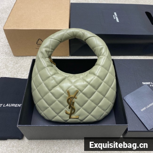 Saint Laurent ICARINO in quilted nappa 851689 light green