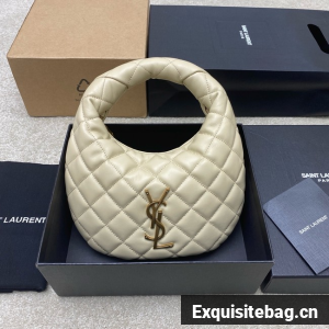 Saint Laurent ICARINO in quilted nappa 851689 BLANC VINTAGE