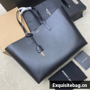 Saint Laurent SHOPPING SAINT LAURENT IN BOX LEATHER 394194 black