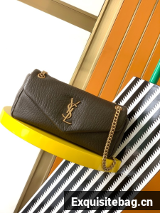 Saint LaurentCALYPSO SMALL IN GRAINED LAMBSKIN 734153 Khaki