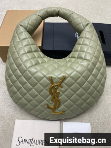Yves Saint Laurent ICARE hobo in quilted nappa 858160 light green