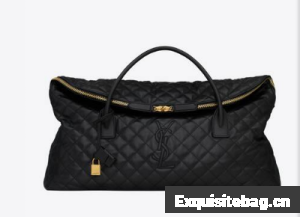 SAINT LAUREN ES GIANT TRAVEL BAG IN QUILTED LEATHER 736009 black
