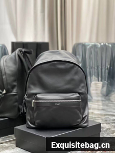 SAINT LAURENT LEATHER large knapsack A886653 black