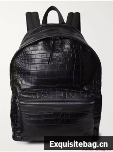 SAINT LAURENT LEATHER large knapsack Y886653 black