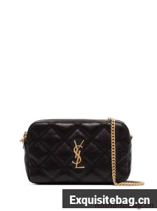 SAINT LAURENT MONOGRAM CHAIN WALLET IN LEATHER 655941 black