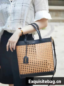 SAINT LAURENT Woven tote 655161 black