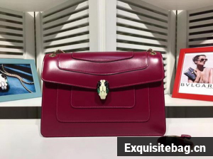BVLGARI Medium Shoulder Bag Calfskin Leather BG2281 Purple