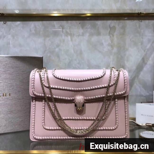 BVLGARI Medium Shoulder Bag Calfskin Leather BG22890 pink