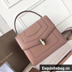 BVLGARI Original Calfskin Leather Tote Bag 3782 Pink