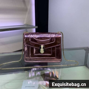 BVLGARI Serpenti Forever metallic-leather shoulder bag 34559 purple