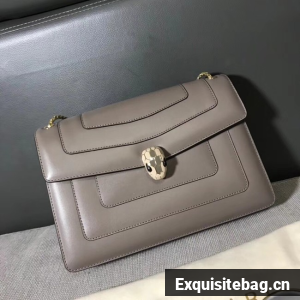 BVLGARI Serpenti leather shoulder bag 14632 grey