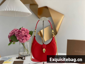BVLGARI Shoulder Bag Calfskin Leather B281632 RED