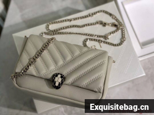 BVLGARI Shoulder Bag Calfskin Leather B288760 cream