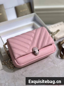 BVLGARI Shoulder Bag Calfskin Leather B288760 pink