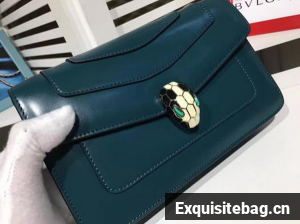 BVLGARI mini Shoulder Bag Calfskin Leather BG2282 Blue