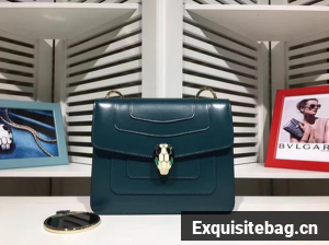 BVLGARI mini Shoulder Bag Calfskin Leather BG2283 Blue