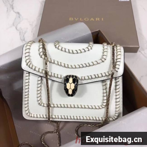 BVLGARI mini Shoulder Bag Calfskin Leather BG22889 white