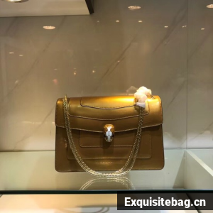 Bulgari metallic-leather shoulder bag 15004 gold