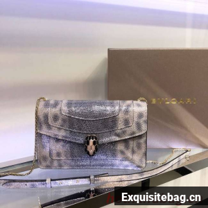 Bulgari metallic-leather shoulder bag 39174 grey