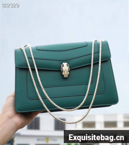 Bvlgari Serpenti Forever leather crossbody bag 20288 Emerald