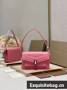 Bvlgari Serpenti Forever leather crossbody bag 289676 dark pink