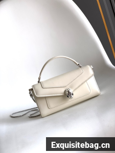 Bvlgari Serpenti Forever leather crossbody bag 289688 white