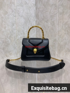 Bvlgari Serpenti Forever leather crossbody bag B282923 black