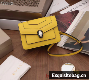 Bvlgari Serpenti Forever leather small crossbody bag 20287 yellow